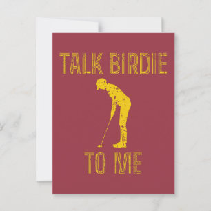 Praat met Birdie tegen mij Funny Golf Lover Briefkaart