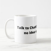 Praat met Chat GPT witte mok (Links)