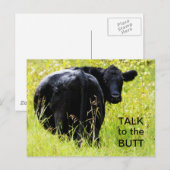 Praat met de Butt - Angus Cow Briefkaart (Voorkant / Achterkant)