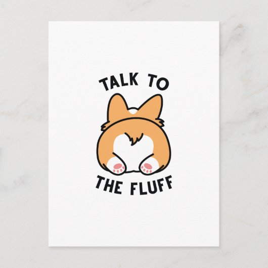 Praat met de fluff briefkaart (Voorkant)