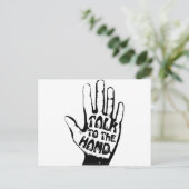 Praat met de hand briefkaart (Staand voorkant)