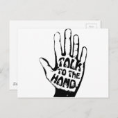 Praat met de hand briefkaart (Voorkant / Achterkant)