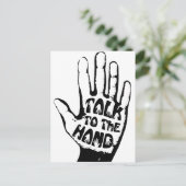 Praat met de hand briefkaart (Staand voorkant)