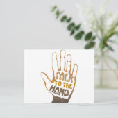 Praat met de hand briefkaart (Staand voorkant)