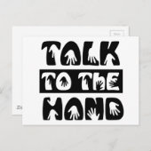 Praat met de hand briefkaart (Voorkant / Achterkant)