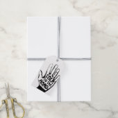 Praat met de hand cadeaulabel (Met Touw)