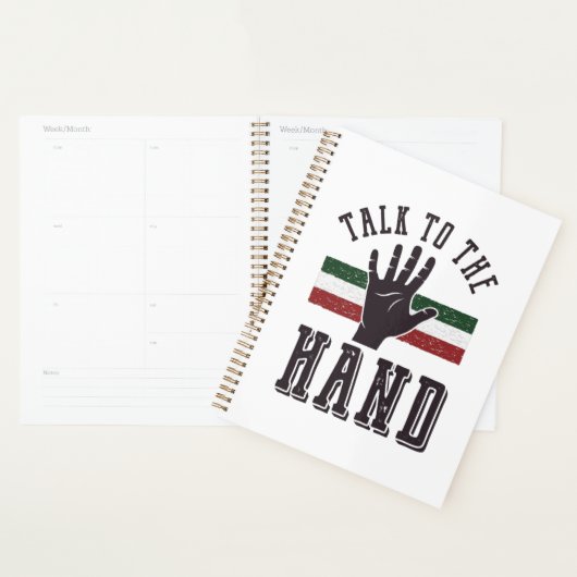 Praat met de Hand Distressed Hand Humor Planner (Display)