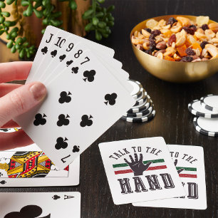 Praat met de Hand Distressed Hand Humor Pokerkaarten
