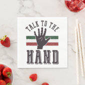 Praat met de Hand Distressed Hand Humor Servet (Insitu)