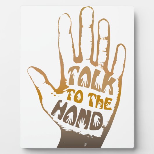 Praat met de hand fotoplaat (Voorkant)