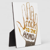 Praat met de hand fotoplaat (Zijkant)