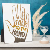 Praat met de hand fotoplaat (Zijkant)