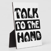 Praat met de hand fotoplaat (Zijkant)