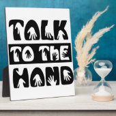 Praat met de hand fotoplaat (Zijkant)