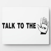 Praat met de hand fotoplaat (Voorkant)