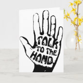 Praat met de hand kaart (Gele Bloem)