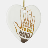 Praat met de hand keramisch ornament (Rechts)