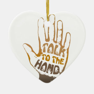 Praat met de hand keramisch ornament