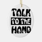 Praat met de hand keramisch ornament (Rechts)