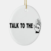 Praat met de hand keramisch ornament (Rechts)