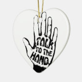 Praat met de hand keramisch ornament (Links)