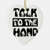 Praat met de hand keramisch ornament (Rechts)