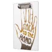 Praat met de hand klembord (Links)