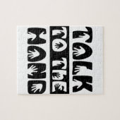 Praat met de hand legpuzzel (Horizontaal)