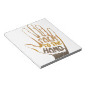 Praat met de hand notitieblok (Schuin)