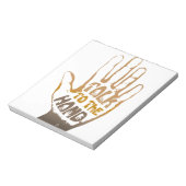 Praat met de hand notitieblok (Gedraaid)