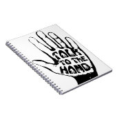 Praat met de hand notitieboek (Rechterzijde)