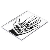 Praat met de hand notitieboek (Linkerzijde)