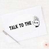 Praat met de hand ovale sticker (Envelop)