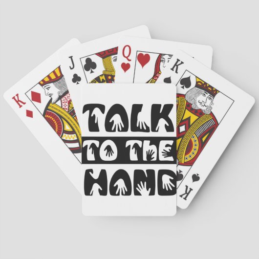 Praat met de hand pokerkaarten (Achterkant)