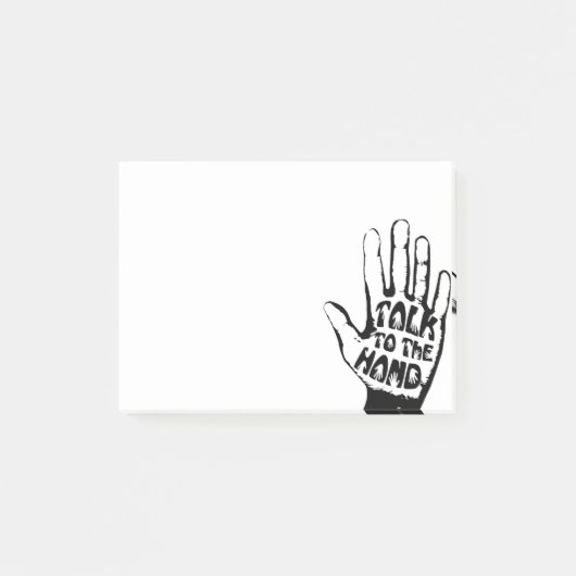 Praat met de hand post-it® notes (Voorkant)