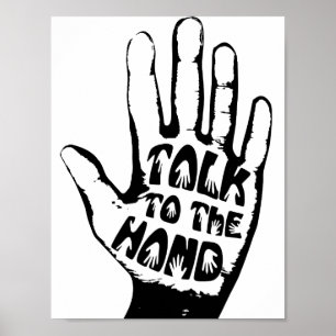 Praat met de hand poster