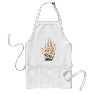 Praat met de hand standaard schort