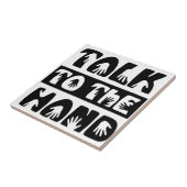 Praat met de hand tegeltje (Zijkant)