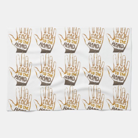 Praat met de hand theedoek (Horizontaal)