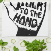 Praat met de hand theedoek (Gevouwen)