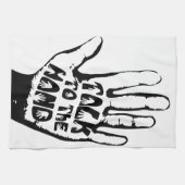 Praat met de hand theedoek (Horizontaal)