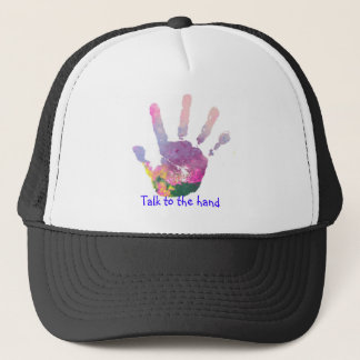 Praat met de hand trucker pet