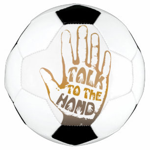 Praat met de hand voetbal