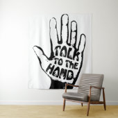 Praat met de hand wandkleed (In situ)