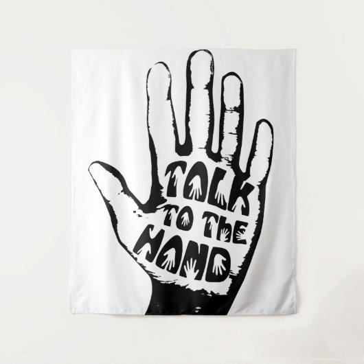 Praat met de hand wandkleed (Voorkant)