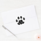 Praat met de poot ronde sticker (Envelop)