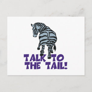 Praat met de Staart Zebra Briefkaart