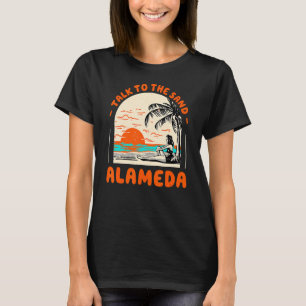 Praat met de zand alameda bever van de Californisc T-shirt