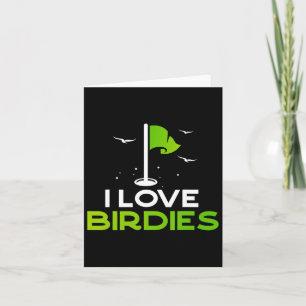 Praat met me over Birdie grappig Golf Pun Gift I L Kaart