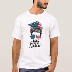 Praat met me over boodschapper Hair Bun T-shirt